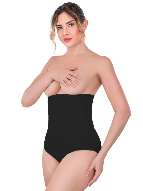 Siyah Mı Emay 2080 Yüksek Bel Çıtçıtlı Slip Korse