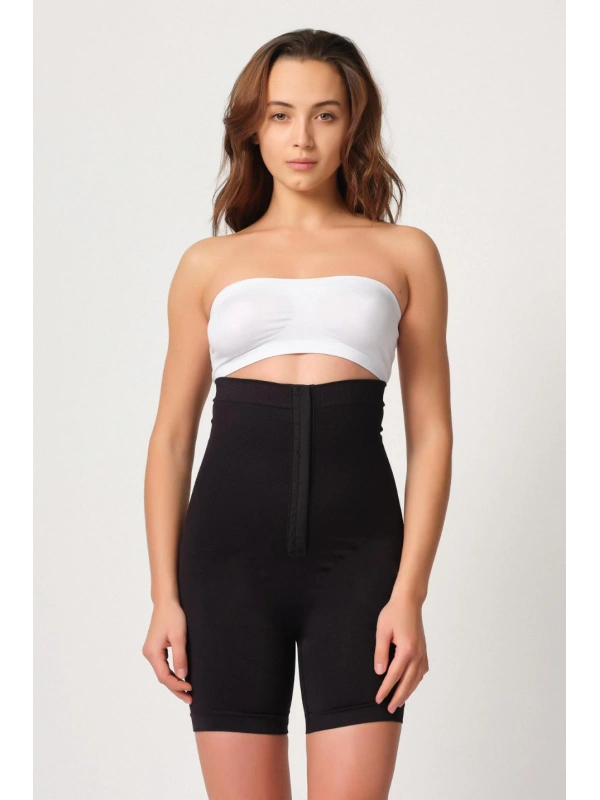 Siyah Mı Emay 2087 Önden Agraflı Paçalı Korse