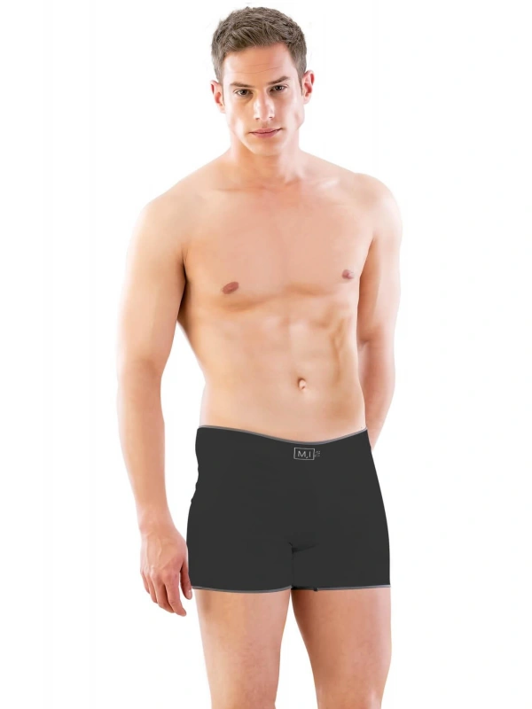 Siyah Mı Emay 2108 Seamless Uzun Erkek Boxer