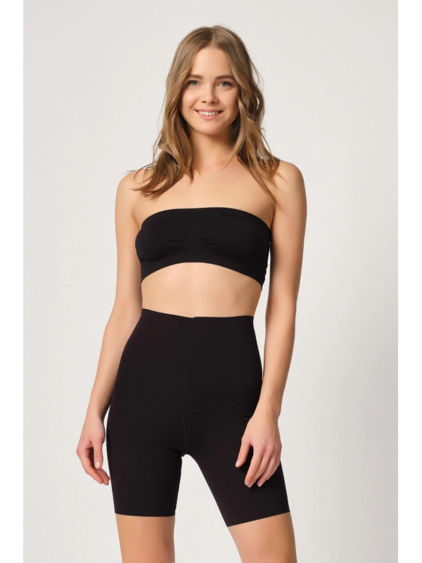 Siyah Mı Emay 2707 Lazer Yüksek Bel Paçalı Korse