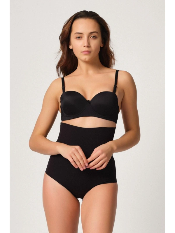 Siyah Mı Emay 2708 Lazer Yüksek Bel Kesim Slip Korse