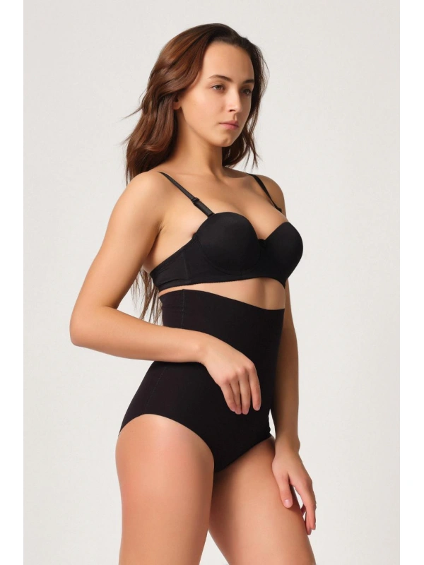 Siyah Mı Emay 2708 Lazer Yüksek Bel Kesim Slip Korse