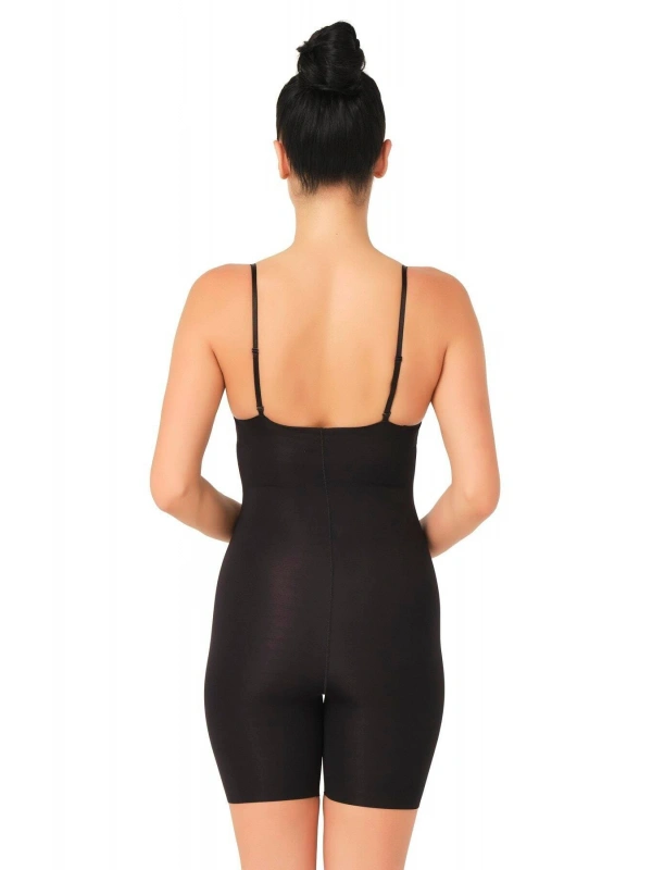 Siyah Mı Emay 2758 Lazer Kesim Göğsü Açık Boxer  Korse