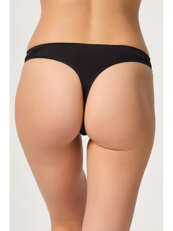Siyah Mı Emay 2802 Yapıştırma Lazer Kesim String Külot