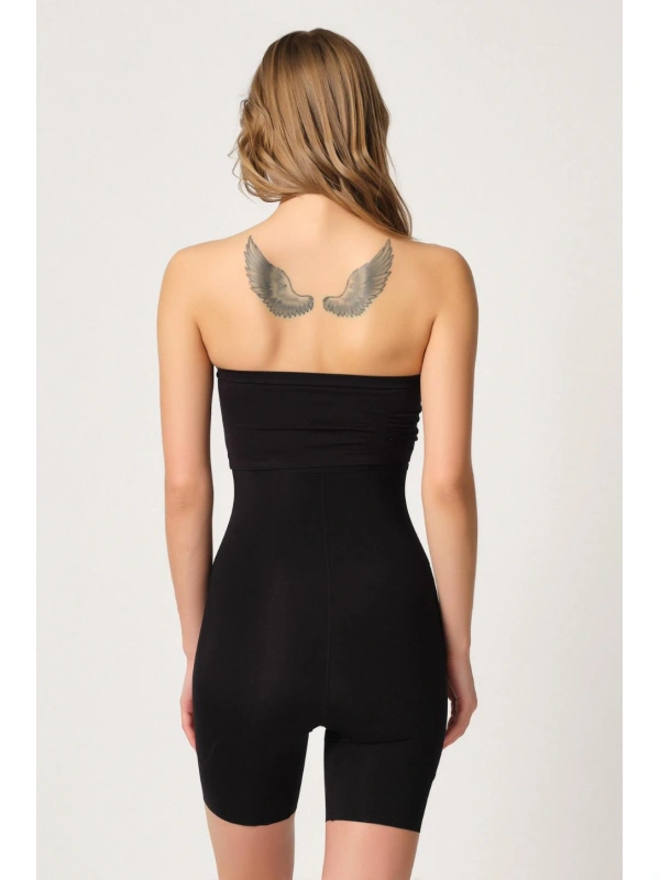 Siyah Mı Emay 2832 Yüksek Bel Balen Destekli Agraflı Lazer Korse