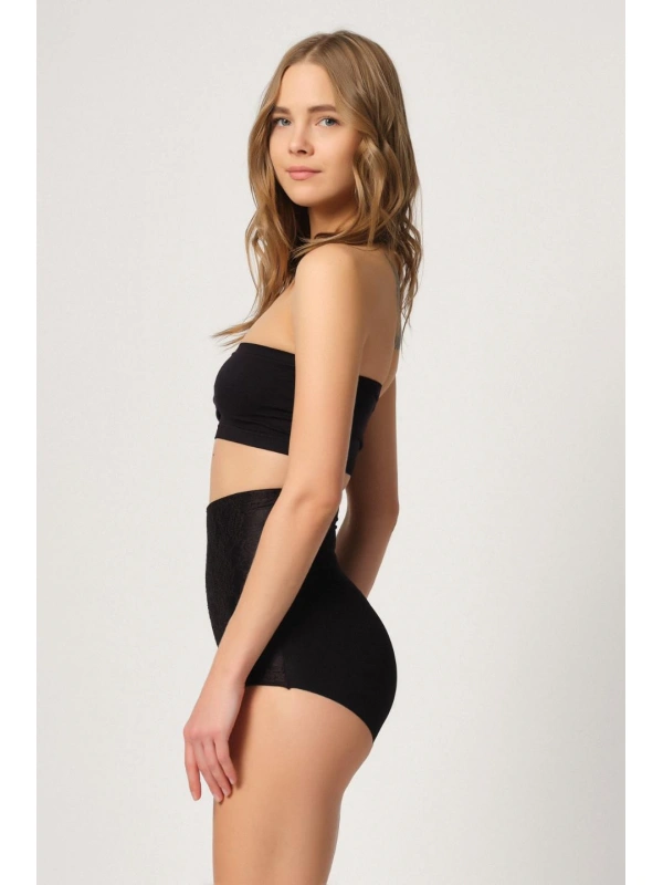 Siyah Mı Emay 2842 Lazer Dantelli Slip Korse