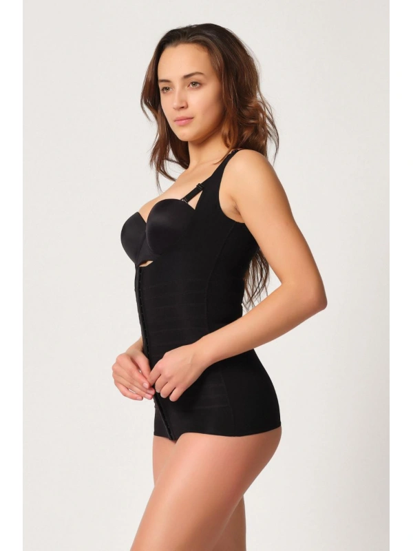 Siyah Mı Emay 2916 Karyoka Destekli Agraflı Atlet Korse