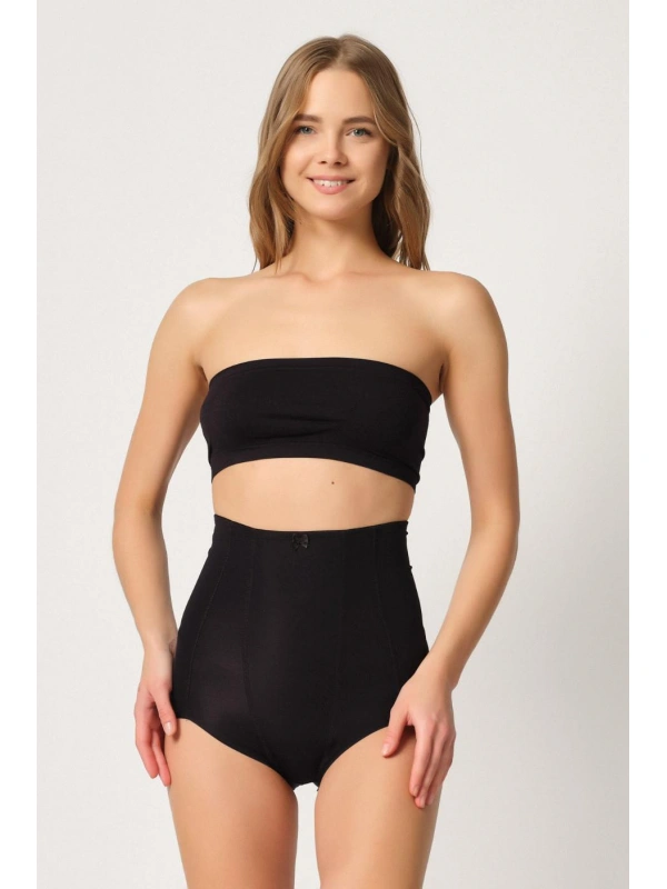 Siyah Mı Emay 2920 Yüksek Bel Karın Desteklı Slip Lazer Korse