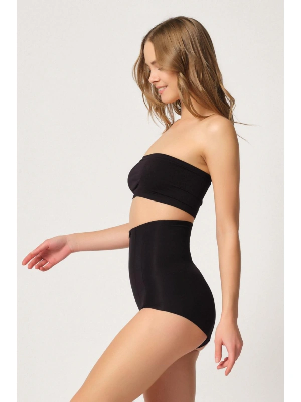 Siyah Mı Emay 2920 Yüksek Bel Karın Desteklı Slip Lazer Korse