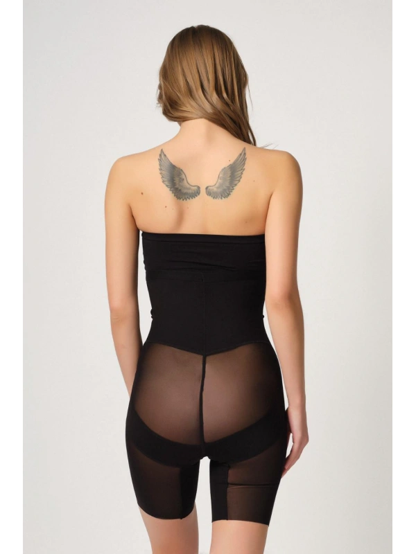 Siyah Mı Emay 2929 Double Tül Paçalı Lazer Korse