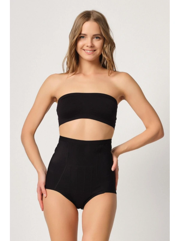 Siyah Mı Emay 2931 Karın Balen Destekli Slip Lazer Korse