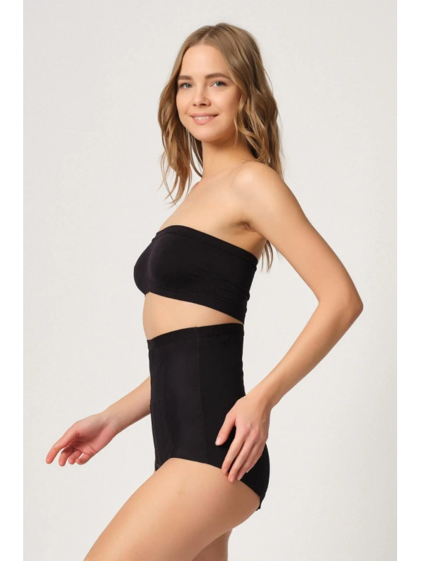 Siyah Mı Emay 2931 Karın Balen Destekli Slip Lazer Korse