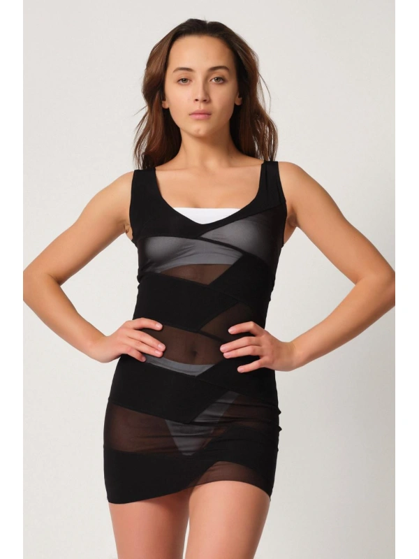 Siyah Mı Emay 2934 Toparlayıcı Elbise Lazer Korse