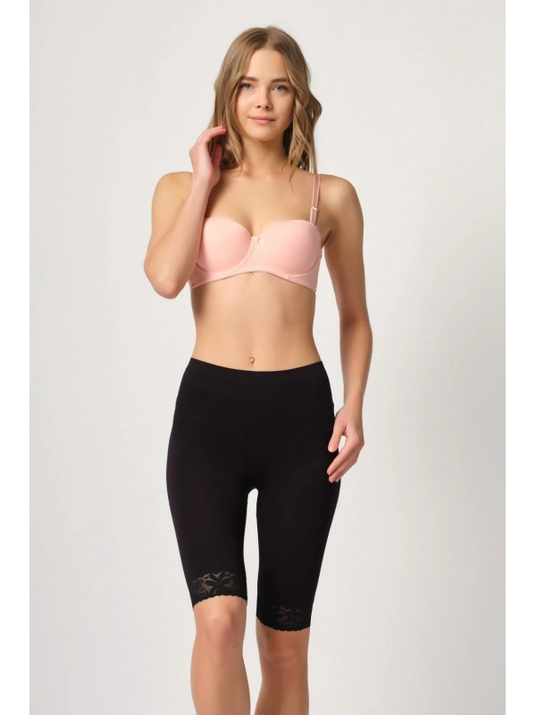 Siyah Mı Emay 3004 Soft Uzun Paça Dantel Boxer