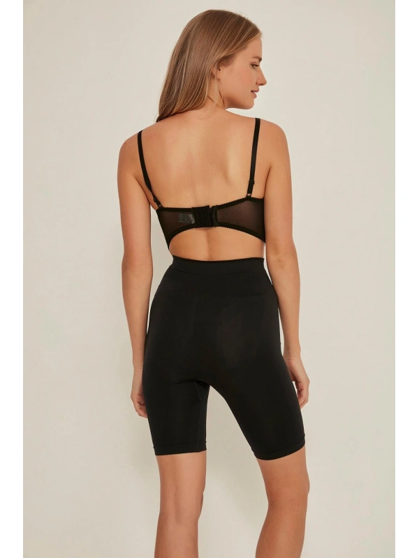 Siyah Mı Emay 3005 Soft Uzun Paçalı Boxer Korse