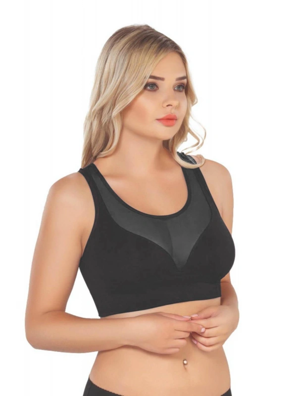 Siyah Mı Emay 4028 Seamless Tül Toparlayıcı Büstiyer