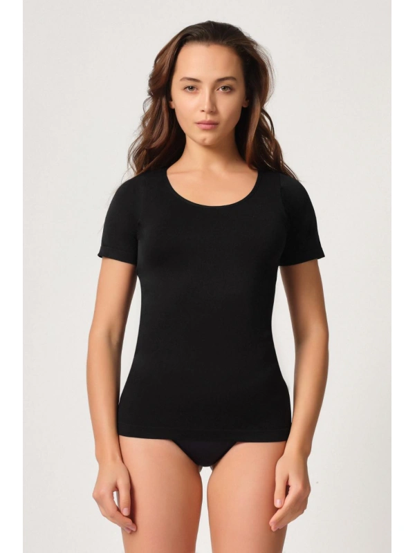 Siyah Mı Emay 5004 Soft Yarım Kollu Atlet