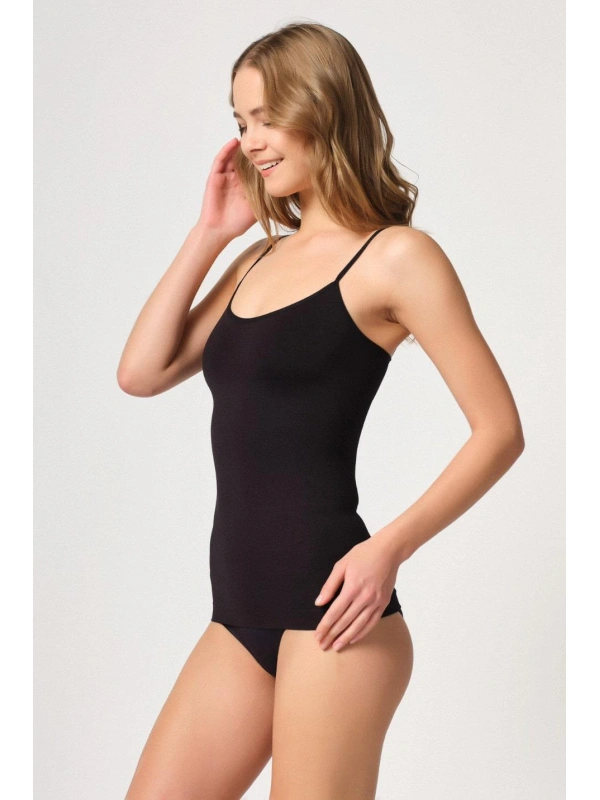 Siyah Mı Emay 5020 İnce Askılı Atlet Korse