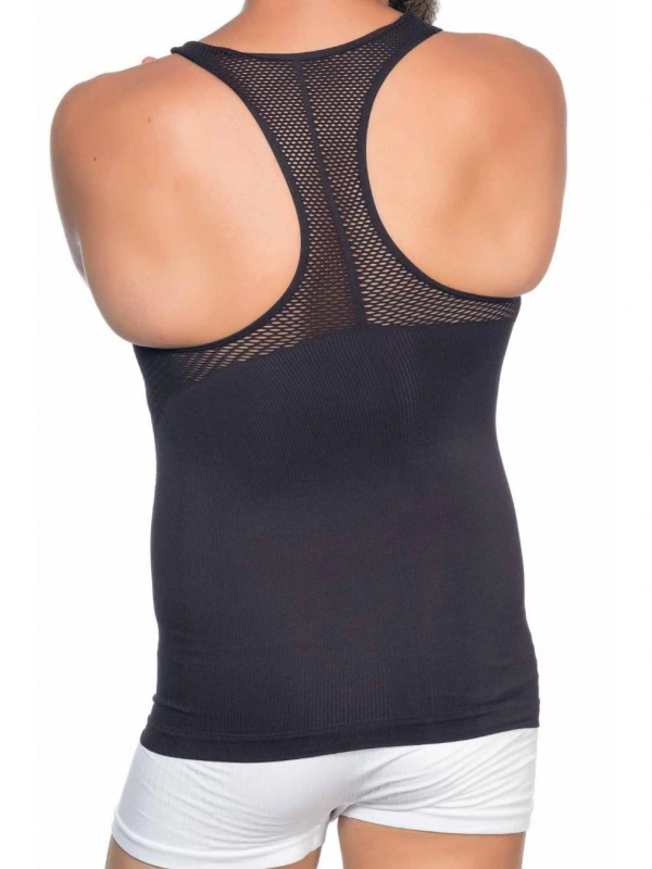 Siyah Mı Emay E1009 Fileli Erkek Korse Atlet