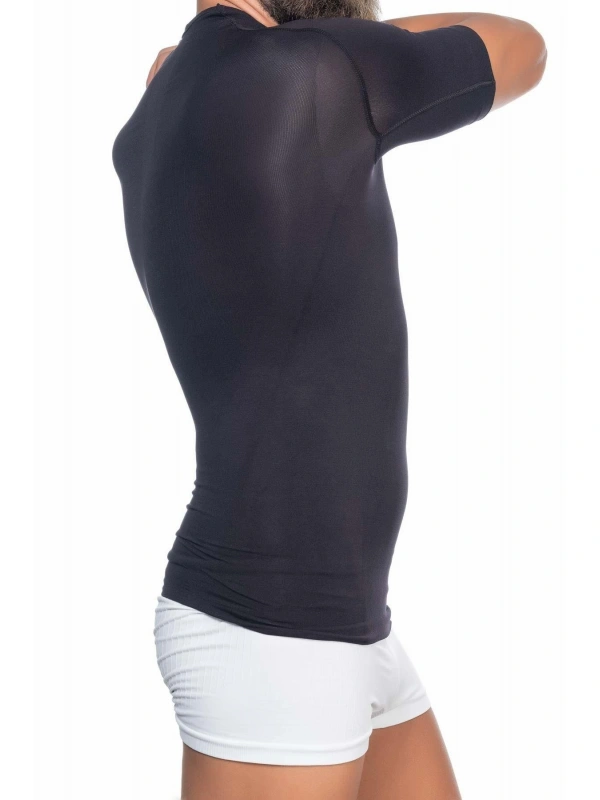 Siyah Mı Emay E1010 Yarım Kol Erkek Korse Atlet