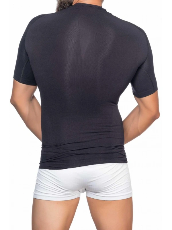 Siyah Mı Emay E1010 Yarım Kol Erkek Korse Atlet