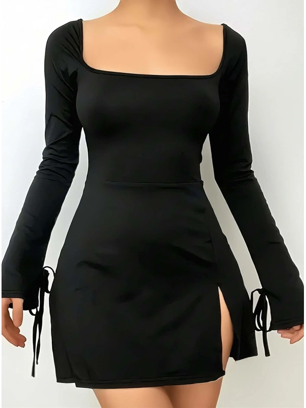 Siyah Şık Fantezi Elbisesi, Kadın Gecelik