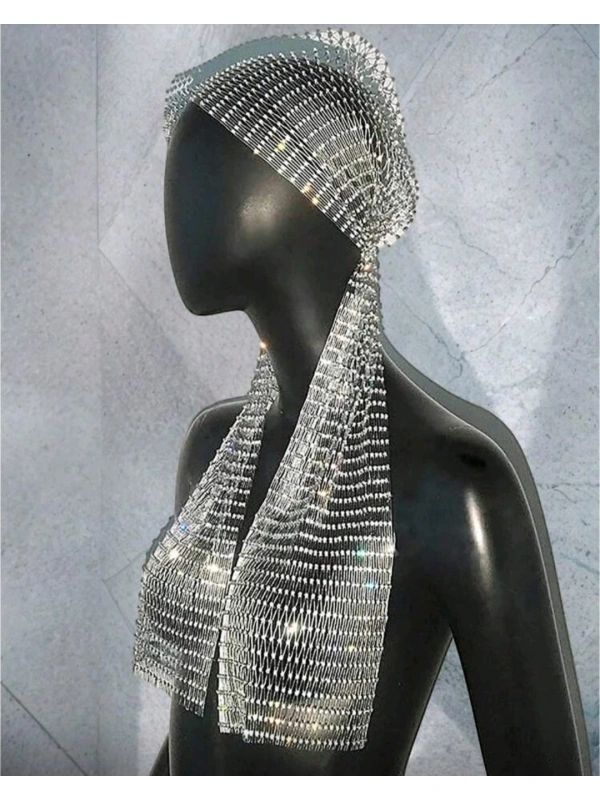 Taşlı Kafa Aksesuarı Kristal Bandana