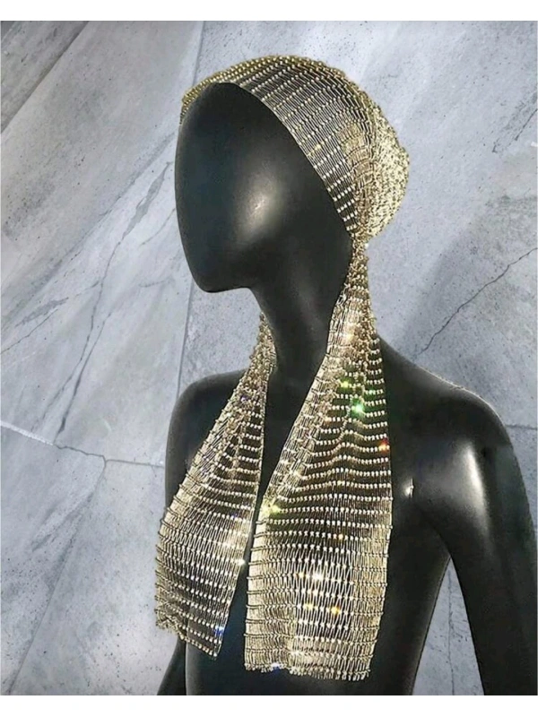 Taşlı Kafa Aksesuarı Kristal Bandana