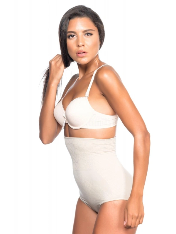 Ten Mı Emay 2079 Yüksek Bel Desenli Double Slip Korse