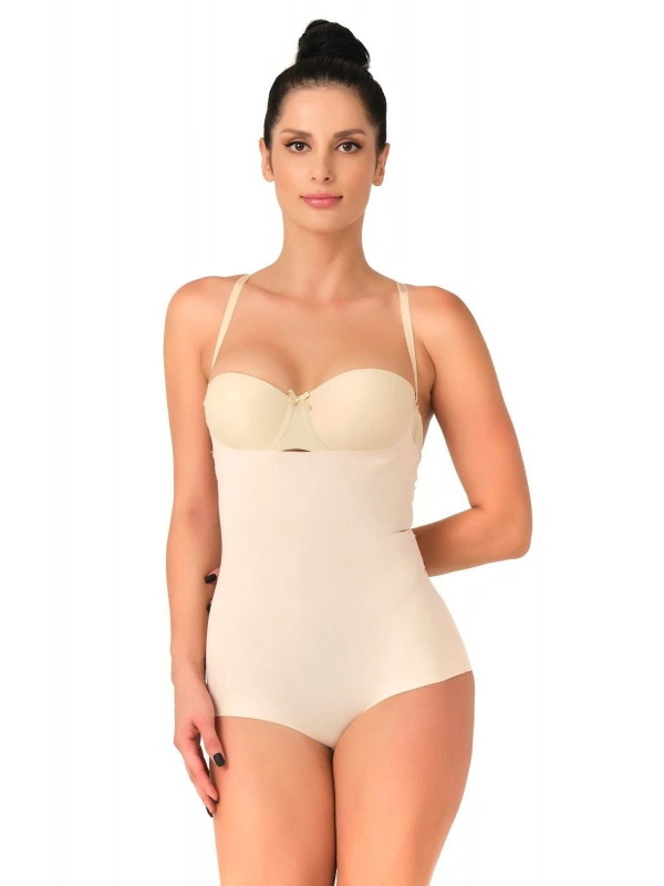 Ten Mı Emay 2723 Lazer Kesim Göğsü Açık Slip Korse