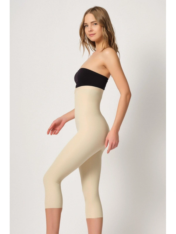 Ten Mı Emay 2868 Fermuarlı Kapri Tayt Lazer Korse