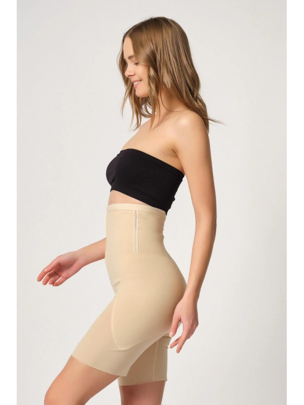 Ten Mı Emay 2928 Ön Agraflı Tül Paçalı Lazer Korse