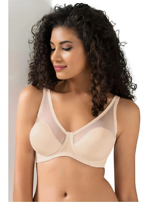 Tül Kaplı Soft D Cup Sütyen Kadın 9200