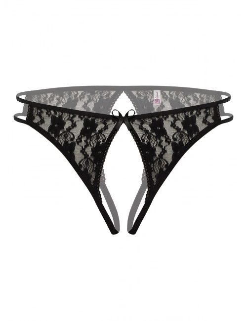 Ağı Açık Büyük Beden Siyah Fantazi Külot