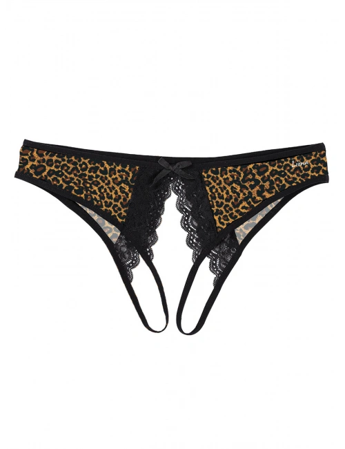 Ağı Açık Leopar Desenli Fantazi Bato Külot