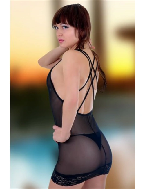 B042318 Transparan Seksi Gecelik