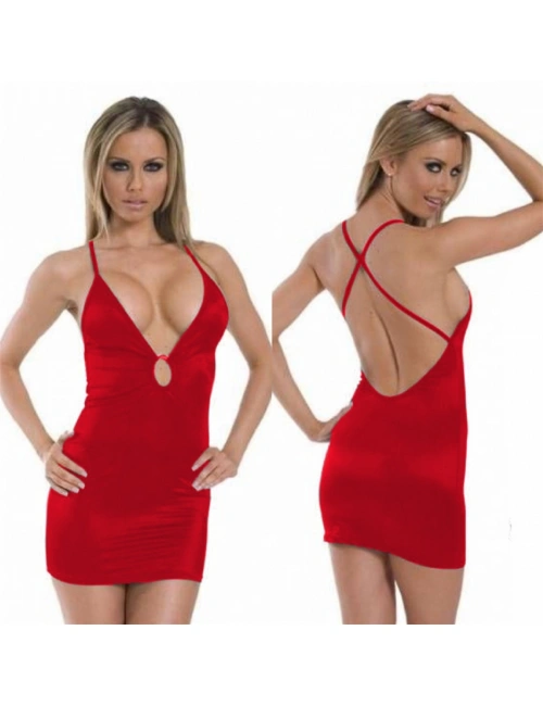 B060940 Kırmızı Mini Elbise