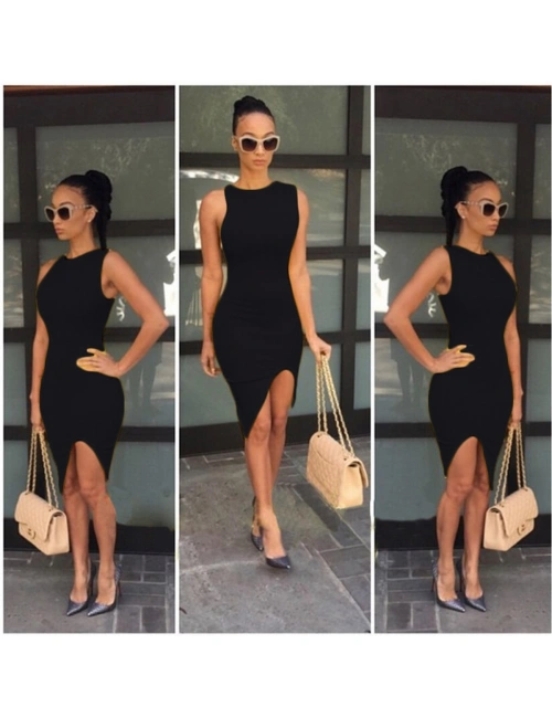 B101209 Asimetrik Kesim Elbise