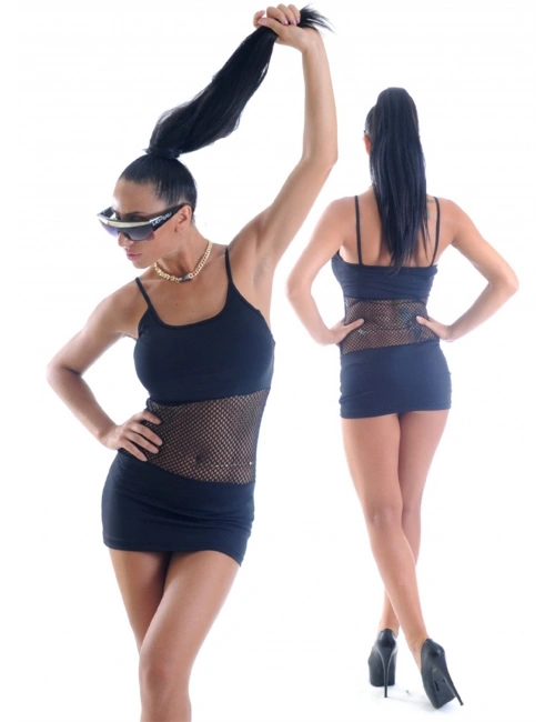 B1961318 Önü File Mini Elbise