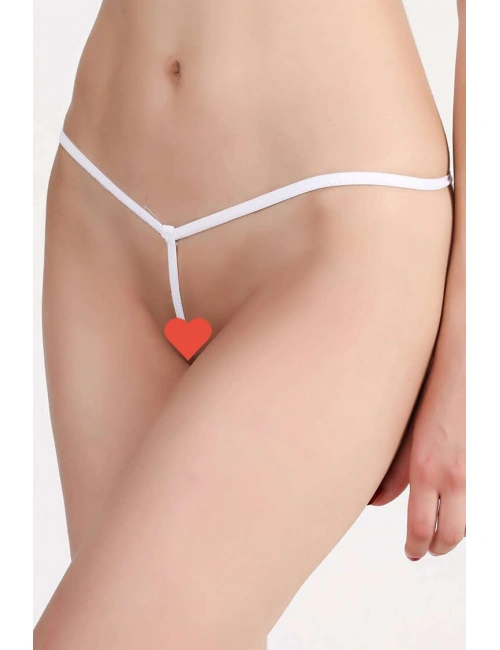 Beyaz Fantazi İp Tanga Brf1134