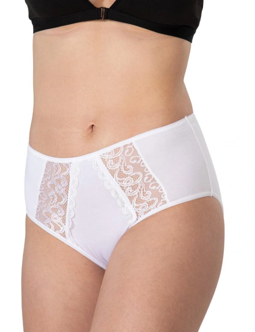 Beyaz Mı Emay 1445 Modal Cotton Yüksekbel Dantelli Külot