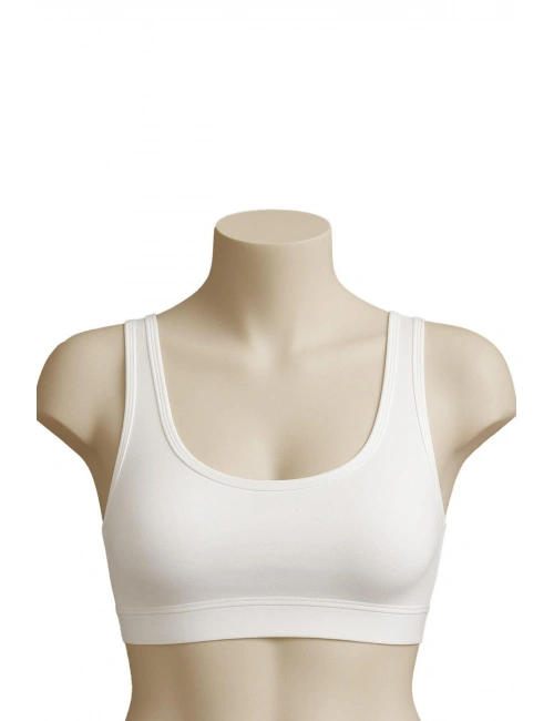 Beyaz Mı Emay 1816 6'lı Pedli Kalın Askılı Alıştırma Sütyeni