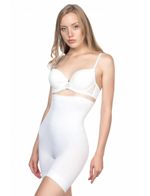 Beyaz Mı Emay 2056 Yüksek Bel Masajlı Uzun Paça Korse