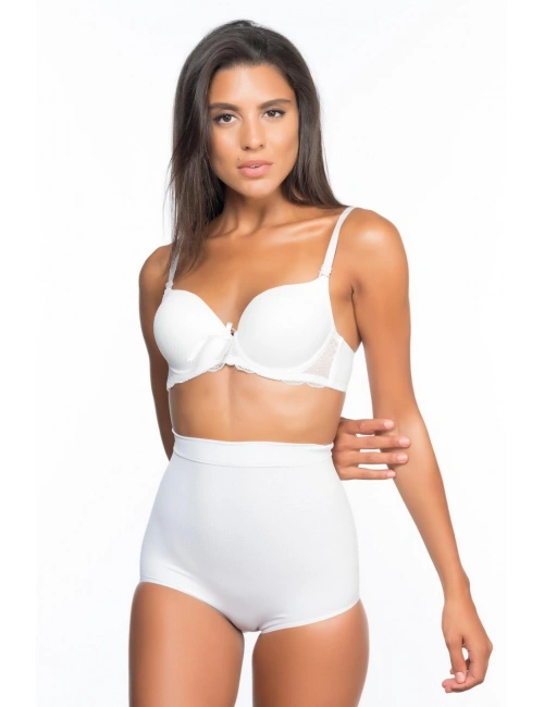 Beyaz Mı Emay 2057 Yüksek Bel Masajlı Slip Korse