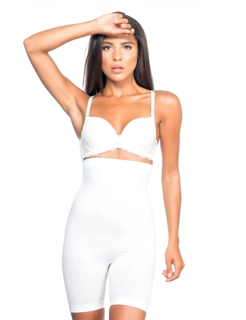 Beyaz Mı Emay 2077 Yüksek Bel Desenli Paçalı Korse