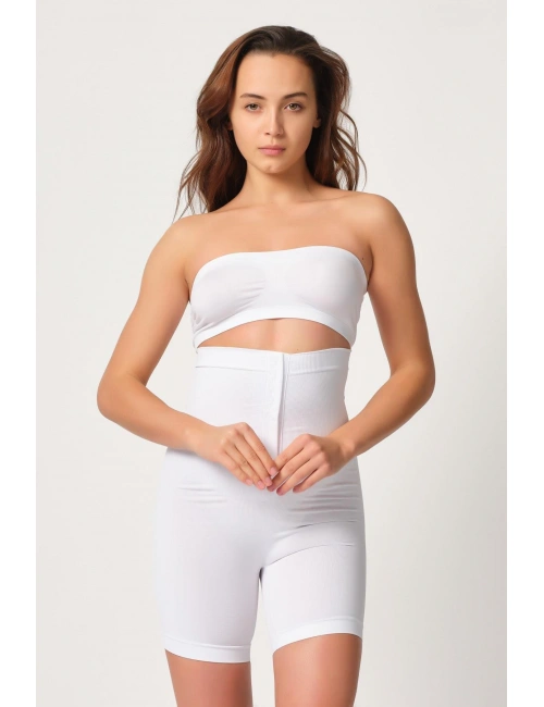 Beyaz Mı Emay 2087 Önden Agraflı Paçalı Korse