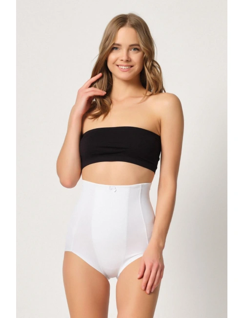 Beyaz Mı Emay 2920 Yüksek Bel Karın Desteklı Slip Lazer Korse