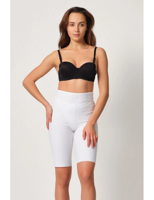 Beyaz Mı Emay 2923 Yüksek Bel Karyokalı Paçalı Lazer Korse