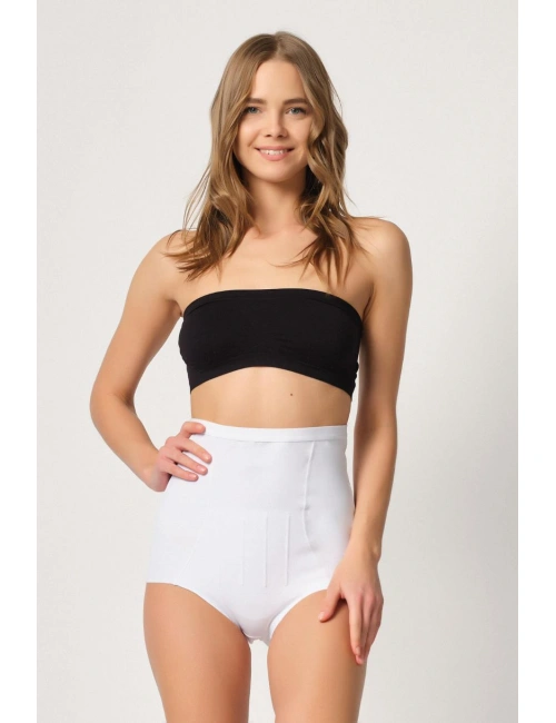 Beyaz Mı Emay 2931 Karın Balen Destekli Slip Lazer Korse