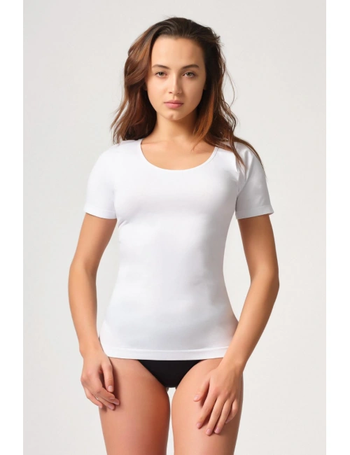 Beyaz Mı Emay 5004 Soft Yarım Kollu Atlet